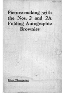 Kodak Brownie Folding Autographic 2A manual. Camera Instructions.